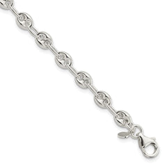 Sterling Silver Polished Fancy Link Bracelet - 13
