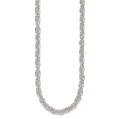 Sterling Silver Polished Fancy Link Necklace