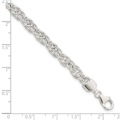 Sterling Silver Polished Fancy Link Bracelet - 15