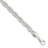 Sterling Silver Polished Fancy Link Bracelet - 15