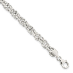 Sterling Silver Polished Fancy Link Bracelet - 15