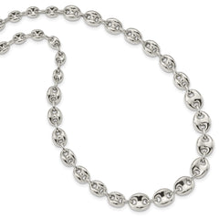 Sterling Silver Polished Fancy Link 18in Necklace - 2