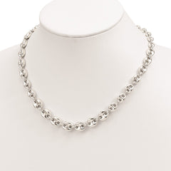 Sterling Silver Polished Fancy Link 18in Necklace - 2