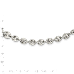 Sterling Silver Polished Fancy Link 18in Necklace - 2