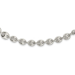 Sterling Silver Polished Fancy Link 18in Necklace - 2