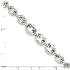 Sterling Silver Polished Fancy Link 7.5in Bracelet - 2