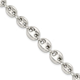 Sterling Silver Polished Fancy Link 7.5in Bracelet - 2