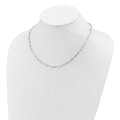 Sterling Silver D/C Fancy Open Link w/1.5 in ext. Necklace