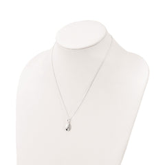 Sterling Silver Polished Teardrop Necklace