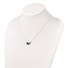 Sterling Silver Faceted Onyx Necklace