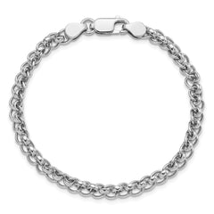 Sterling Silver Rhodium-plated Fancy Link 7.5in Bracelet - 2