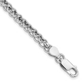 Sterling Silver Rhodium-plated Fancy Link 7.5in Bracelet - 2