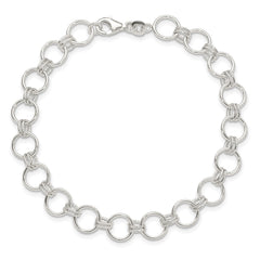 Sterling Silver Polished Circle Link 7.25in Bracelet