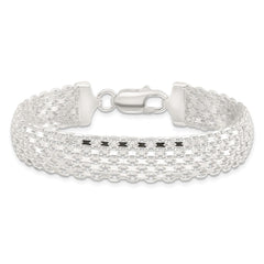 Sterling Silver Polished 11.5mm Bismark 7in Bracelet