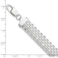 Sterling Silver Polished 11.5mm Bismark 7in Bracelet