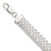 Sterling Silver Polished 11.5mm Bismark 7in Bracelet