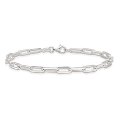 Sterling Silver Polished Paperclip 7.25in Bracelet