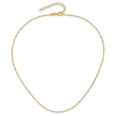 Sterling Silver Gold-tone 1.65mm Paperclip Link 16in w/2in ext Necklace