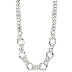 Sterling Silver Polished Fancy Link Necklace - 5
