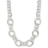 Sterling Silver Polished Fancy Link Necklace - 5