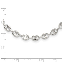 Sterling Silver Rhodium-plated 16in with 2in ext. Fancy Link Necklace