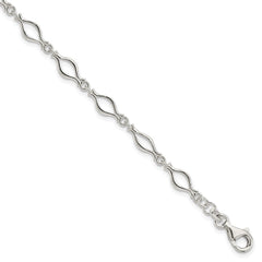 Sterling Silver 5mm Fancy Link Bracelet