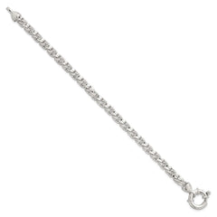 Sterling Silver Polished 5.65mm Fancy Link 7.5 Inch Bracelet
