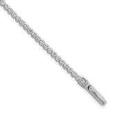 Sterling Silver Rhodium-plated Polished 2.5mm CZ 7.5 inch Tennis Bracelet
