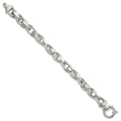 Sterling Silver Polished Double Twisted Link 7.75 inch Bracelet