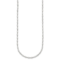 Sterling Silver Polished Oval Bezel CZ 16 Inch with 2 Inch Extension Necklace