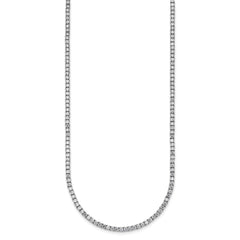 Sterling Silver Rhodium-plated CZ 18 inch Tennis Necklace