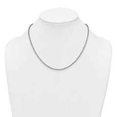 Sterling Silver Rhodium-plated CZ 18 inch Tennis Necklace