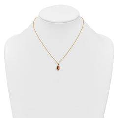 Sterling Silver Gold-plated CZ and Red Enamel Miraculous Medal 15.75 inch with 2 inch extender Necklace