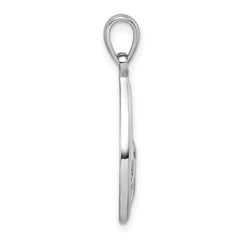 Sterling Silver Rhodium-plated Polished Fancy Celtic Design Pendant