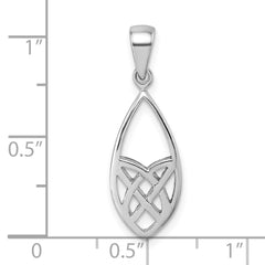 Sterling Silver Rhodium-plated Polished Fancy Celtic Design Pendant