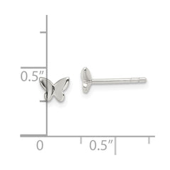 Sterling Silver Madi K Polished Butterfly Children's Post Earrings