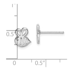 Sterling Silver Madi K RH-plated Bumblebee Children's Post Earrings