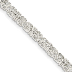 Sterling Silver 4mm Fancy Byzantine Chain - 3