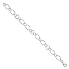 Sterling Silver Fancy Link Bracelet - 8