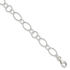Sterling Silver Fancy Link Bracelet - 8
