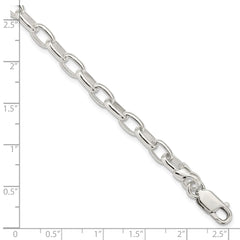 Sterling Silver 7.5inch Fancy Link Bracelet - 8
