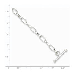Sterling Silver 7.5inch Fancy Link Bracelet - 4