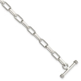 Sterling Silver 7.5inch Fancy Link Bracelet - 4
