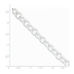 Sterling Silver 7.5inch Fancy Link Bracelet - 9