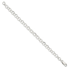 Sterling Silver 7.5inch Fancy Link Bracelet - 5
