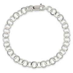 Sterling Silver 7.5inch Fancy Link Bracelet - 5