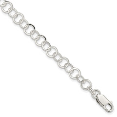 Sterling Silver 7.5inch Fancy Link Bracelet - 5