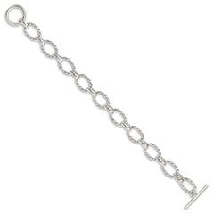 Sterling Silver 7.5inch Polished Fancy Link Bracelet - 2