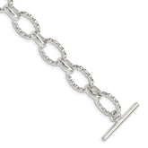 Sterling Silver 7.5inch Polished Fancy Link Bracelet - 2