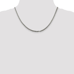 Sterling Silver Antiqued 3.25mm Solid Square Spiga Chain - 3